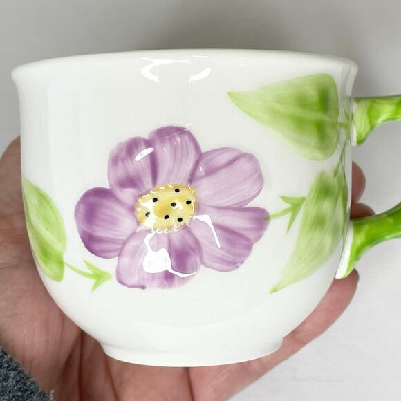 VTG Villeroy & Boch Spring Rose Violett Country Collection Cup & Saucer | EUC - Picture 5 of 10